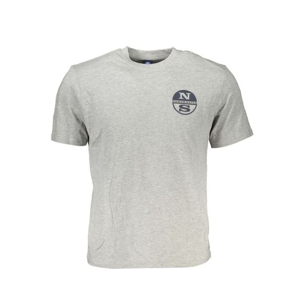 North Sails Gray Cotton Men Men's T-Shirt